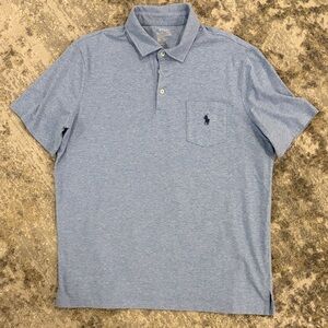 Polo by Ralph Lauren Men's Heather Blue Polo Shirt